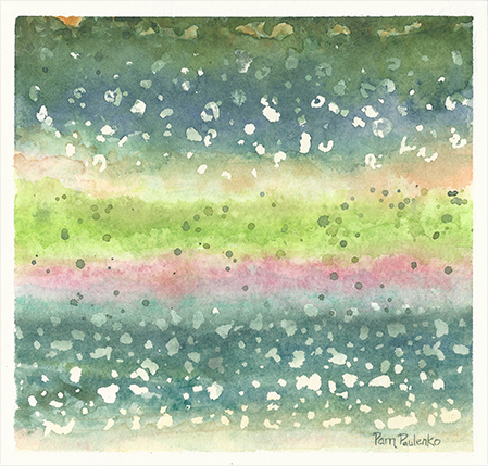 Trout Colour Jubilee Original - Original Watercolour Art by Canadian Artist Pamela Paulenko, painting Ontario wildlife