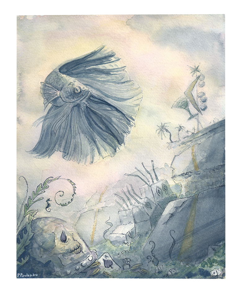 Above The Ruins | Original Watercolour Painting - Original Watercolour Art by Canadian Artist Pamela Paulenko, painting Ontario wildlife