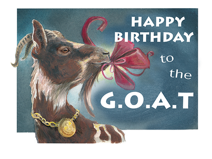 GREATEST OF ALL TIME  Birthday Greeting Cards – Pack of 10 Unique Cards