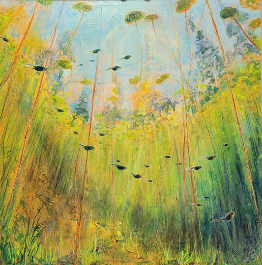 Wetland Musical  Original acrylic painting on canvas